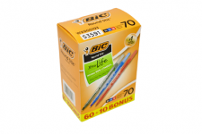 BIC 60 + 10 FREE PEN ASSORTED COL (5916)