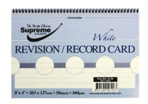 RECORD CARD 8X5 SPIRAL WHITE (RC-1103)