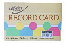 RECORD CARD 6X4 ASST COLOUR (RC-6631)