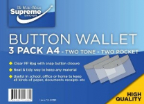 BUTTON WALLET A4 TWO TONE 3PK (W-209E)