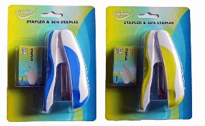 STAPLER BLUE/GREEN & STAPLES (ST-110)